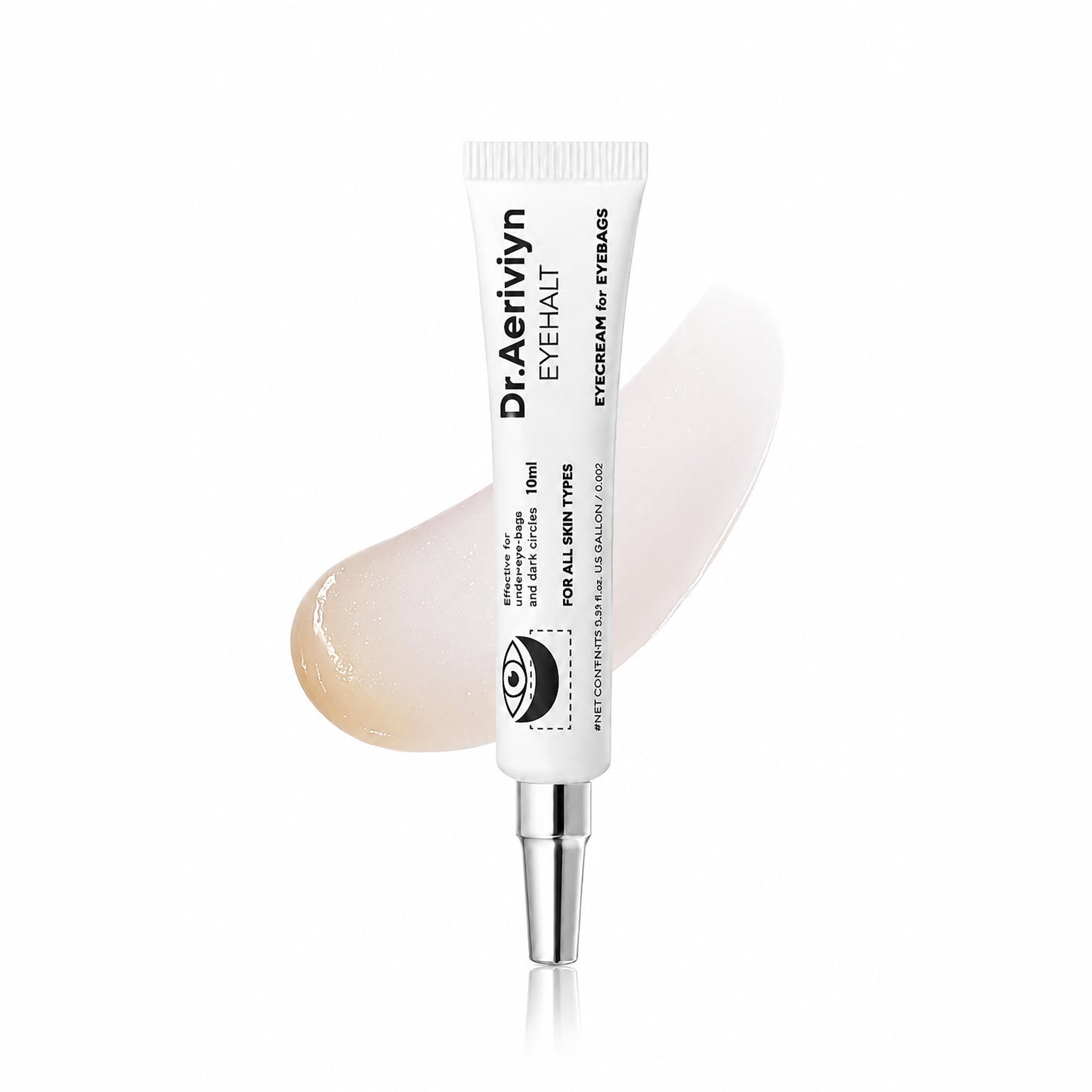 Eyehalt Eye Cream | Eye Bag Remover Puffiness, Dark Circles, Wrinkles, Eye Skin Care EGF Anti-Aging, Niacinamide & Ceramide, 0.33 fl.oz